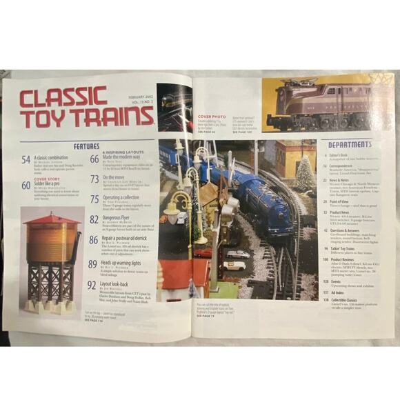 Vtg Lot 3 Classic Toy Trains Jan Feb Mar 2002 Magazine Layout Railroad Track - Picture 6 of 9